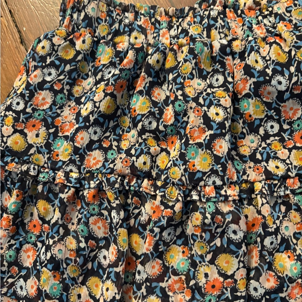 Loft Ann Taylor colorful flouncy tier skirt floral size S - Picture 3 of 5